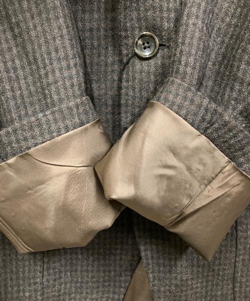 STUDIO by D'URBAN（スタジオバイダーバン）STUDIO by D'URBAN (スタジオバイダーバン) ｳｰﾙﾁｪｯｸ2Bﾃｰﾗｰﾄﾞｼﾞｬｹｯﾄ ブラウン サイズ:SIZE 96Y7 未使用品の古着・服飾アイテム