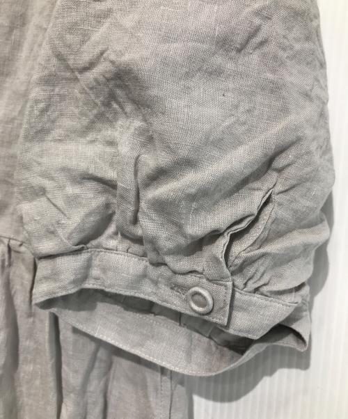 オオカミとフクロウ（オオカミトフクロウ）オオカミとフクロウ (オオカミトフクロウ) リネンピンタックブラウスワンピース グレー サイズ:Fの古着・服飾アイテム