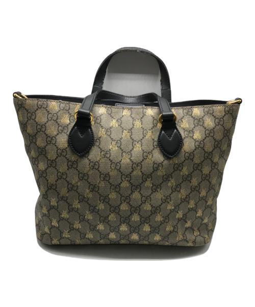 GUCCI（グッチ）GUCCI (グッチ) 蜂モノグラムハンドバッグの古着・服飾アイテム