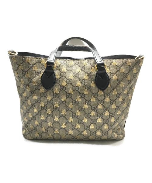 GUCCI（グッチ）GUCCI (グッチ) 蜂モノグラムハンドバッグの古着・服飾アイテム