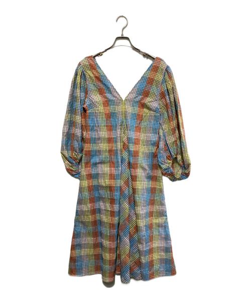 GANNI（ガニー）Ganni (ガニー) ブラウスワンピース マルチカラー サイズ:34の古着・服飾アイテム