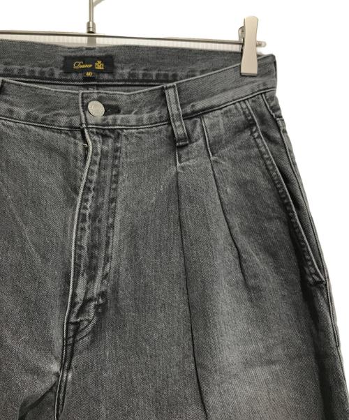 DRAWER（ドゥロワー）Drawer (ドゥロワー) タックデニムパンツ グレー サイズ:SIZE　40の古着・服飾アイテム