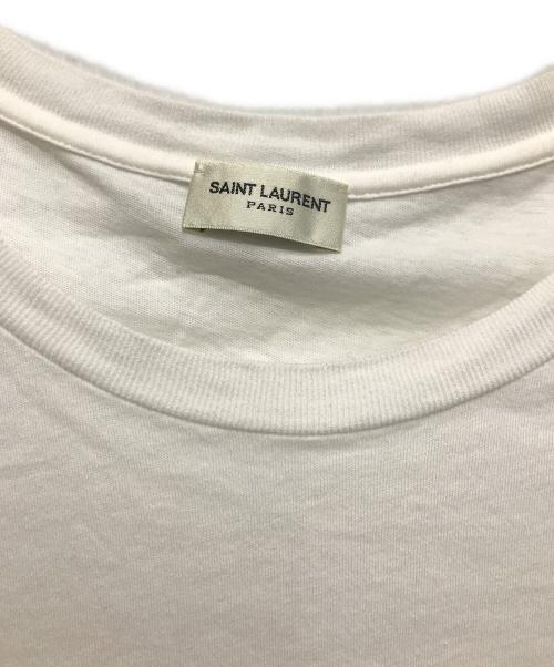 Saint Laurent Paris（サンローランパリ）Saint Laurent Paris (サンローランパリ) シグネチャーロゴプリントTシャツ ホワイト サイズ:Sの古着・服飾アイテム