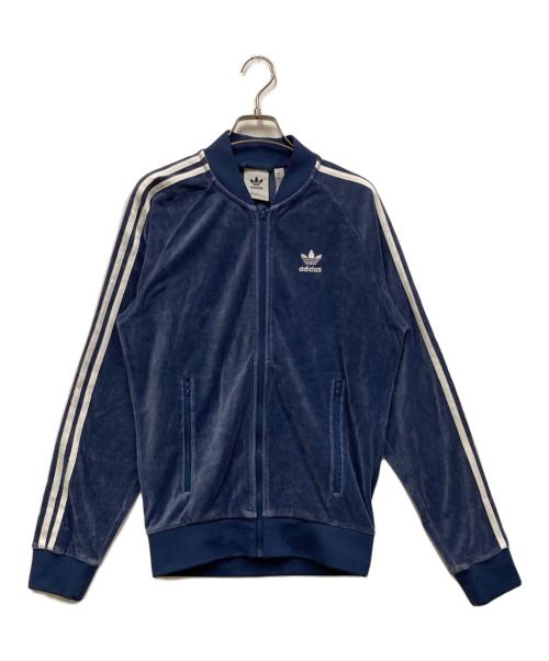 adidas（アディダス）adidas (アディダス) ベロアトラックジャケット ネイビー サイズ:SIZE XSの古着・服飾アイテム