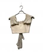 FUMIE=TANAKAフミエタナカ）の古着「ギャザーリボンビスチェ」｜アイボリー