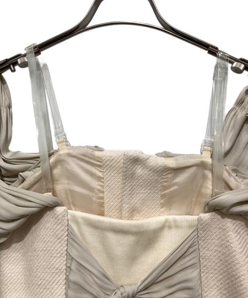 FUMIE=TANAKA（フミエタナカ）FUMIE=TANAKA (フミエタナカ) ギャザーリボンビスチェ アイボリー サイズ:SIZE 1の古着・服飾アイテム