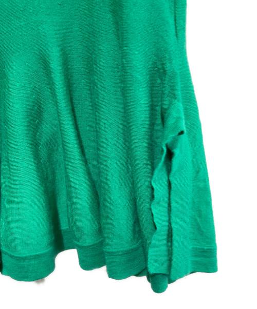 ALEXANDER McQUEEN（アレキサンダーマックイーン）ALEXANDER McQUEEN (アレキサンダーマックイーン) ペプラムノースリーブニット グリーン サイズ:XXSの古着・服飾アイテム