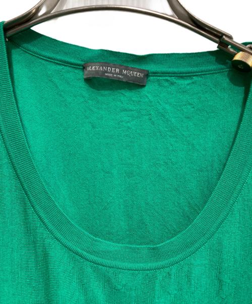 ALEXANDER McQUEEN（アレキサンダーマックイーン）ALEXANDER McQUEEN (アレキサンダーマックイーン) ペプラムノースリーブニット グリーン サイズ:XXSの古着・服飾アイテム