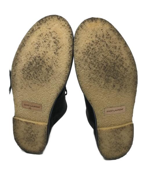 SAINT LAURENT（サンローラン）Saint Laurent (サンローラン) スウェードチャッカーブーツ ブラック サイズ:43の古着・服飾アイテム