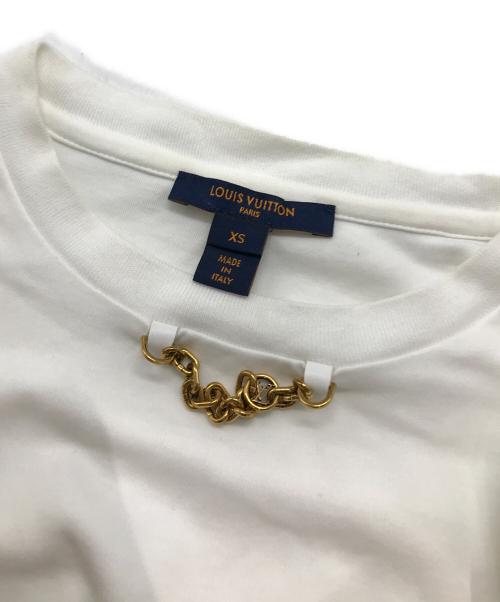 LOUIS VUITTON（ルイ ヴィトン）LOUIS VUITTON (ルイ ヴィトン) フロントチェーンTシャツ ホワイト サイズ:XSの古着・服飾アイテム