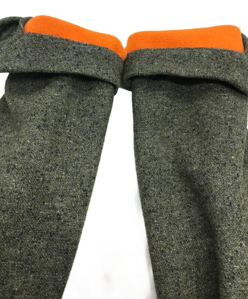HERMES（エルメス）HERMES (エルメス) テーラードジャケット オリーブ×オレンジ サイズ:50の古着・服飾アイテム