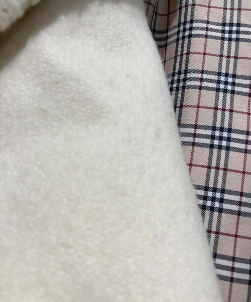 BURBERRY BLUE LABEL（バーバリーロンドンブルーレーベル）BURBERRY BLUE LABEL (バーバリーロンドンブルーレーベル) ライダースウールジャケット アイボリー サイズ:38の古着・服飾アイテム