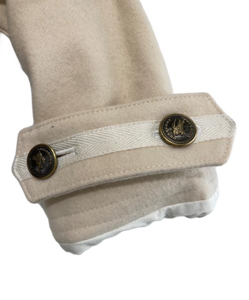 BURBERRY BLUE LABEL（バーバリーロンドンブルーレーベル）BURBERRY BLUE LABEL (バーバリーロンドンブルーレーベル) ライダースウールジャケット アイボリー サイズ:38の古着・服飾アイテム