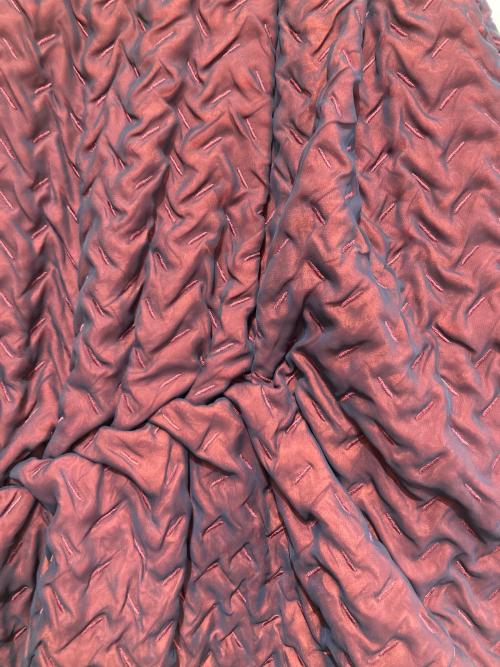 create clair（クリエイト クレイル）create clair (クリエイト クレイル) スモッキングキルティングスカート ボルドー サイズ:Mの古着・服飾アイテム