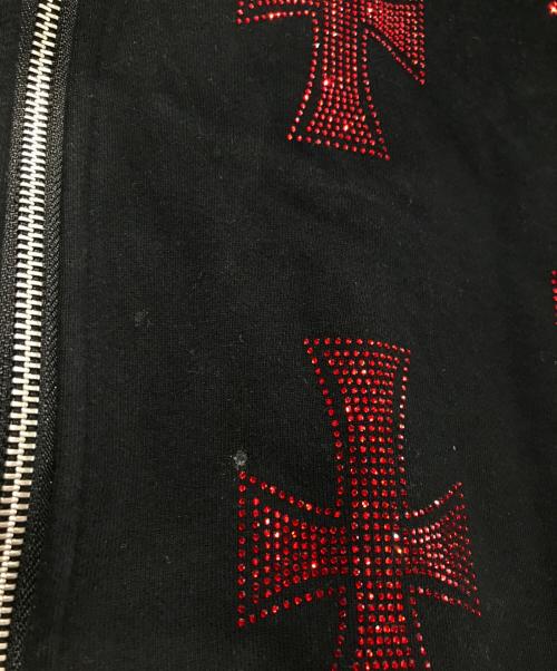 Unknown london（アンノウンロンドン）Unknown london (アンノウンロンドン) ジップパーカー ブラック×レッド サイズ:Lの古着・服飾アイテム