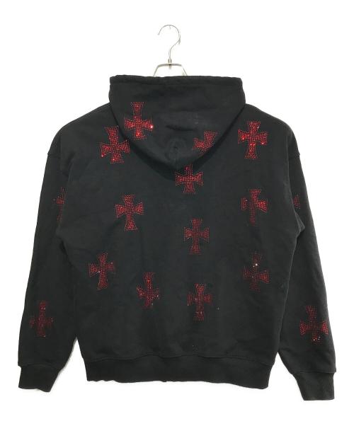 Unknown london（アンノウンロンドン）Unknown london (アンノウンロンドン) ジップパーカー ブラック×レッド サイズ:Lの古着・服飾アイテム