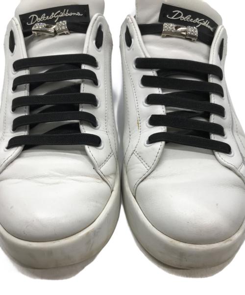 DOLCE & GABBANA（ドルチェ＆ガッバーナ）DOLCE & GABBANA (ドルチェ＆ガッバーナ) エナメルツートンスニーカー ブラック サイズ:7の古着・服飾アイテム
