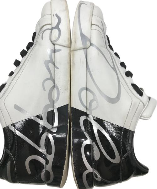 DOLCE & GABBANA（ドルチェ＆ガッバーナ）DOLCE & GABBANA (ドルチェ＆ガッバーナ) エナメルツートンスニーカー ブラック サイズ:7の古着・服飾アイテム