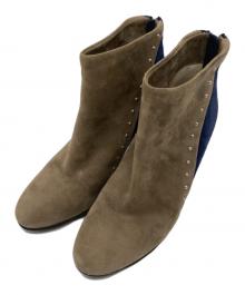 PELLICO（ペリーコ）の古着「スタッズショートブーツ」｜ブラウン×ネイビー