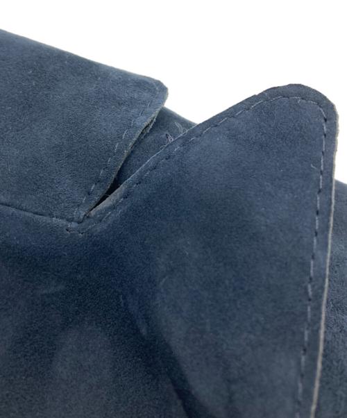 EMMETI（エンメティ）EMMETI (エンメティ) スウェードロングダブルジャケット ネイビー サイズ:48の古着・服飾アイテム