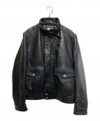 EMMETIエンメティ）の古着「カーフレザージャケット」｜ブラック
