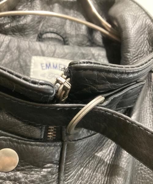 EMMETI（エンメティ）EMMETI (エンメティ) カーフレザージャケット ブラック サイズ:50の古着・服飾アイテム