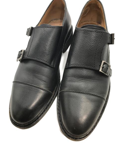 PARABOOT（パラブーツ）PARABOOT (パラブーツ) ダブルモンクストラップシューズ ブラック サイズ:7の古着・服飾アイテム