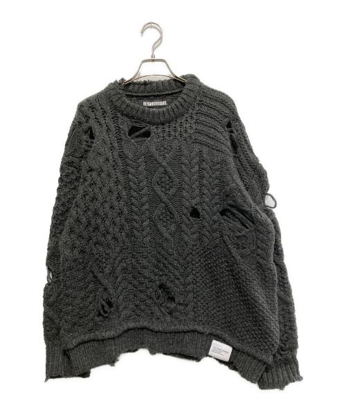 NEIGHBORHOOD（ネイバーフッド）NEIGHBORHOOD (ネイバーフッド) 23AW PATCHWORK SAVAGE SWEATER ブラック サイズ:Sの古着・服飾アイテム