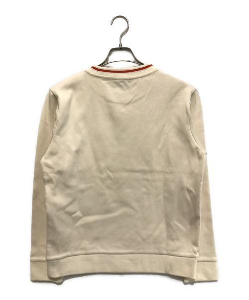 A.P.C.（アーペーセー）A.P.C. (アーペーセー) ネックラインロゴスウェット オレンジ×ホワイト サイズ:Mの古着・服飾アイテム