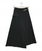 anuansアニュアンス）の古着「アシンメトリーレイヤードスカート」｜ブラック