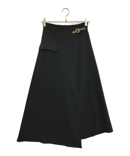 anuans（アニュアンス）anuans (アニュアンス) アシンメトリーレイヤードスカート ブラック サイズ:Mの古着・服飾アイテム