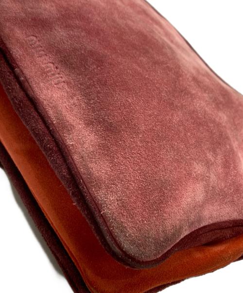 MIU MIU（ミュウミュウ）MIU MIU (ミュウミュウ) suede leather handbag/スウェード レザー ハンドバッグ ピンクの古着・服飾アイテム