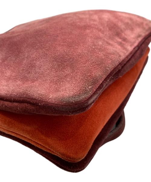 MIU MIU（ミュウミュウ）MIU MIU (ミュウミュウ) suede leather handbag/スウェード レザー ハンドバッグ ピンクの古着・服飾アイテム
