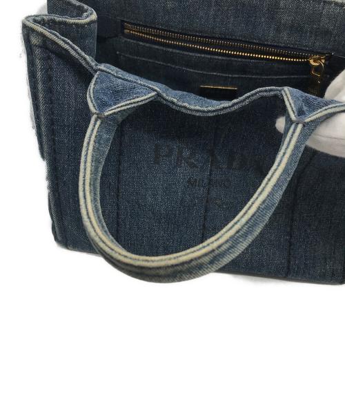 PRADA（プラダ）PRADA (プラダ) 2WAYトートバッグ ネイビーの古着・服飾アイテム