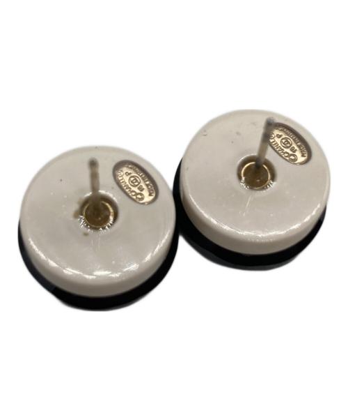 CHANEL（シャネル）CHANEL (シャネル) ココマークラウンドピアス ホワイト×ブラックの古着・服飾アイテム