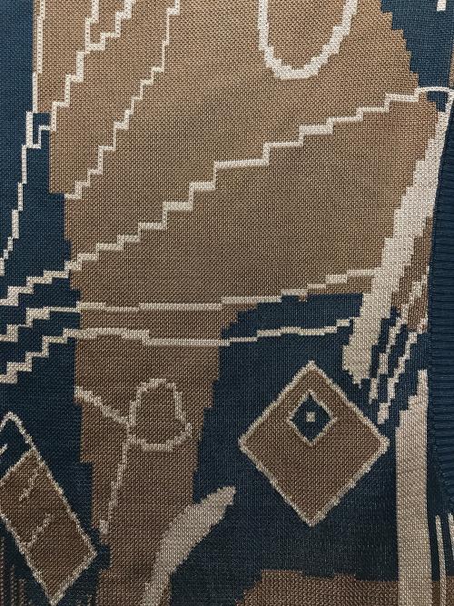 BALENCIAGA（バレンシアガ）BALENCIAGA (バレンシアガ) 16AWカットデザインニットベスト ブラック×ブラウン サイズ:34の古着・服飾アイテム