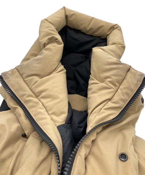 FIRST DOWN（ファーストダウン）FIRST DOWN (ファーストダウン) FREAK'S STORE (フリークストア) FREAKS STORE別注パネルショートダウン ベージュ サイズ:Sの古着・服飾アイテム