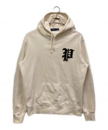 POLO RALPH LAUREN（ポロ・ラルフローレン）の古着「ゴシッPロゴプルオーバーパーカー」｜アイボリー