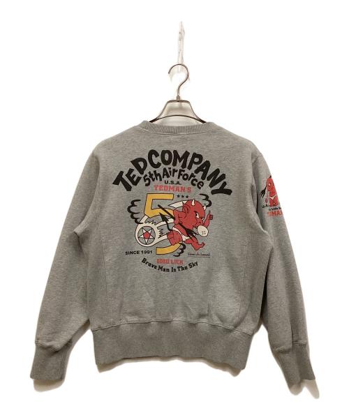 TED COMPANY（テッドカンパニー）TED COMPANY (テッドカンパニー) 赤鬼デビルクルーネックスウェット グレー サイズ:40の古着・服飾アイテム