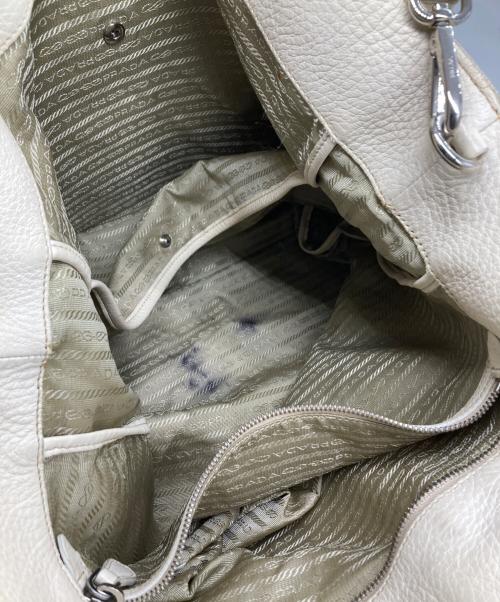 PRADA（プラダ）PRADA (プラダ) ２wayレザートートバッグ ホワイトの古着・服飾アイテム