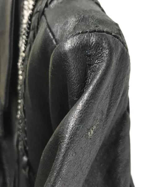 Mealey's Pitic Leather（メアリーズ）MEALEY'S PITIC LEATHER (メアリーズ) 古着フリンジレザーレザージャケット ブラック サイズ:8の古着・服飾アイテム