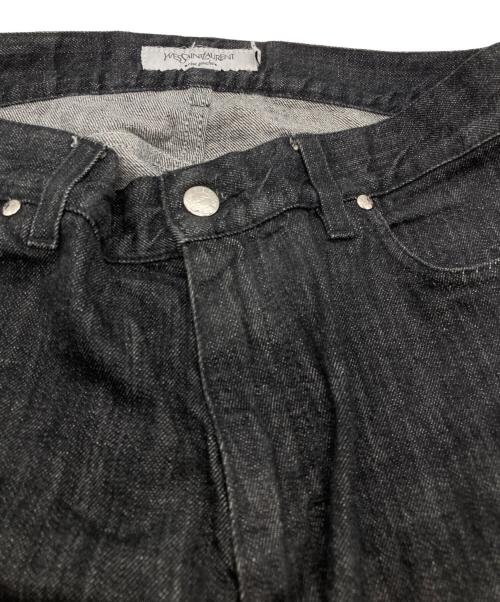 Yves Saint Laurent（イヴサンローラン）Yves Saint Laurent (イヴサンローラン) ブラックデニムフレアパンツ ブラック サイズ:46の古着・服飾アイテム