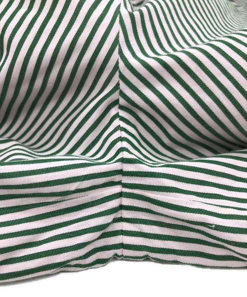 ne quittez pas（ヌキテパ）ne quittez pas (ヌキテパ) Yoko Yamashiro Poplin Stripe All In One(ヨウコヤマシロポプリンストライプオールインワン) ホワイト×グリーン サイズ:Mの古着・服飾アイテム