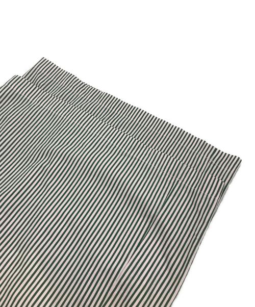 ne quittez pas（ヌキテパ）ne quittez pas (ヌキテパ) Yoko Yamashiro Poplin Stripe All In One(ヨウコヤマシロポプリンストライプオールインワン) ホワイト×グリーン サイズ:Mの古着・服飾アイテム