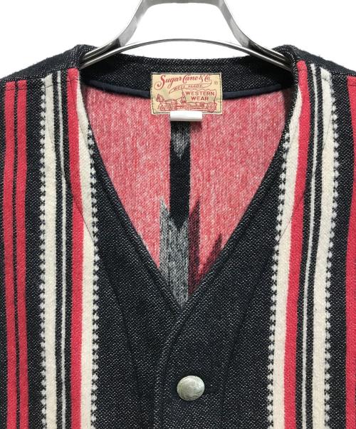 SUGAR CANE（シュガーケーン）SUGAR CANE (シュガーケーン) WOOL BLANKET VEST ブラック サイズ:UK40の古着・服飾アイテム