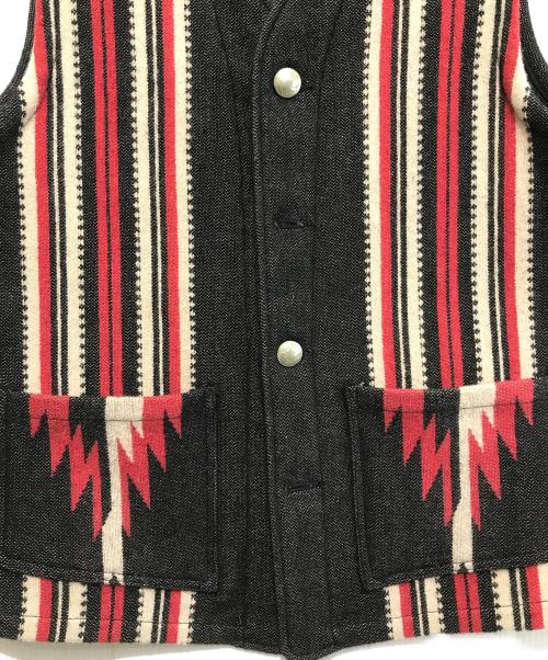 SUGAR CANE（シュガーケーン）SUGAR CANE (シュガーケーン) WOOL BLANKET VEST ブラック サイズ:UK40の古着・服飾アイテム