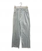 THE HANDSOMEハンサム）の古着「One tack buggy denim(ワンタックバギーデニム)」｜スカイブルー