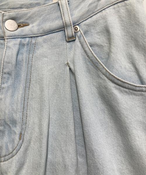 THE HANDSOME（ハンサム）THE HANDSOME (ハンサム) One tack buggy denim(ワンタックバギーデニム) スカイブルー サイズ:FREEの古着・服飾アイテム