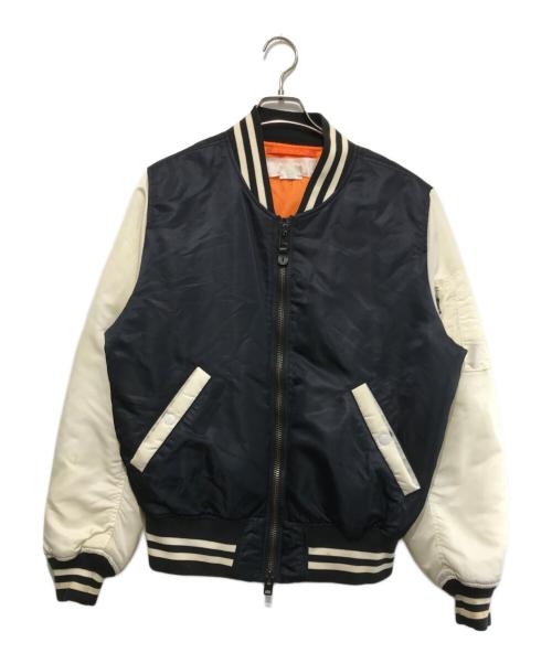 GANRYU（ガンリュウ）GANRYU (ガンリュウ) スタジャン ホワイト×ブラック サイズ:Lの古着・服飾アイテム