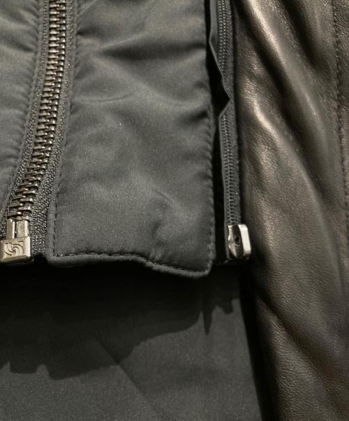 BOSS HUGO BOSS（ボス ヒューゴボス）BOSS HUGO BOSS (ボス ヒューゴボス) レザーコート ブラック サイズ:SIZE 52の古着・服飾アイテム